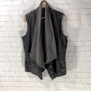 Tart Collections Vegan Leather Vest Black Gray